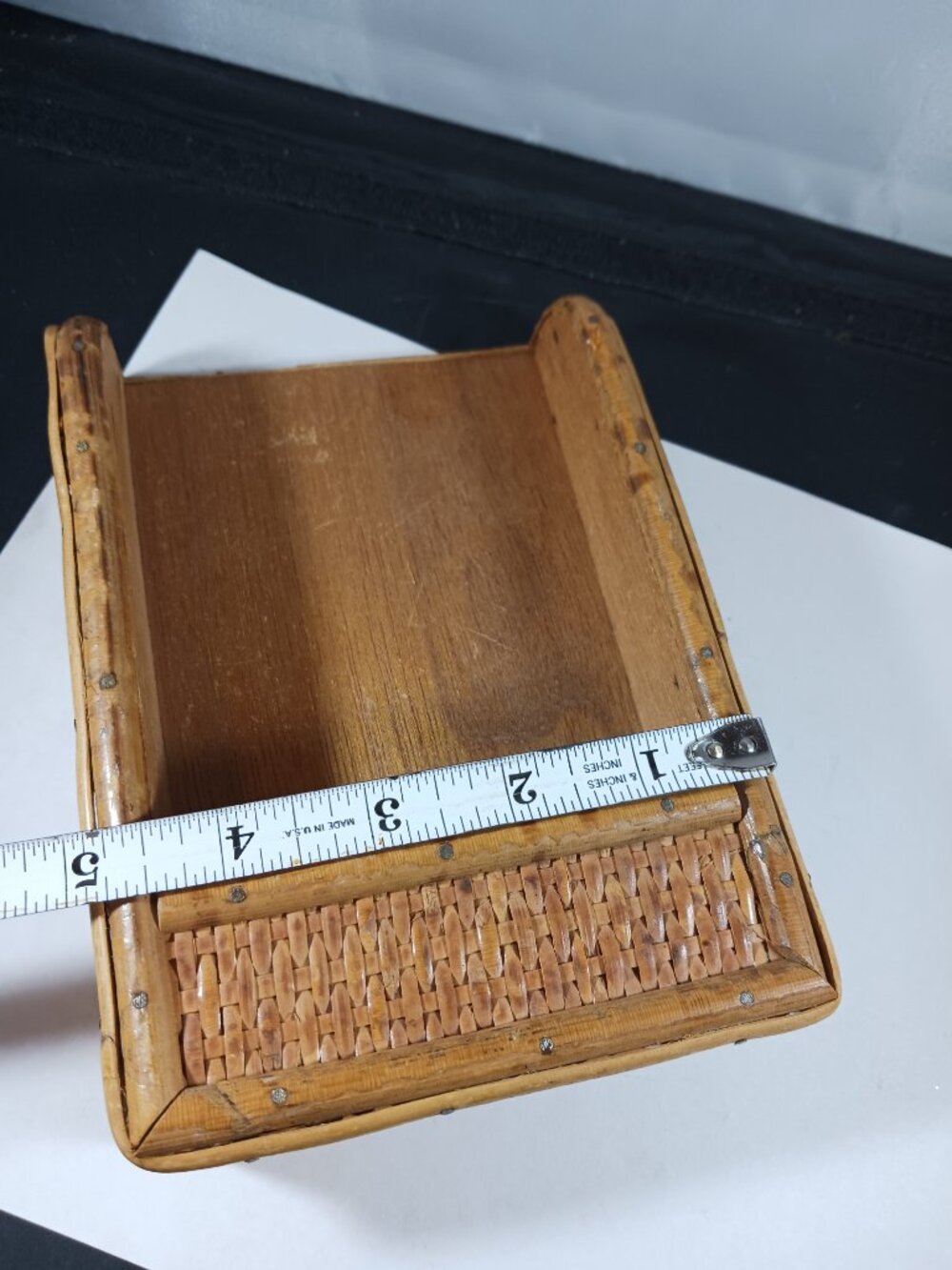 Vintage Rattan Note Pad Holder - Picture 6 of 8